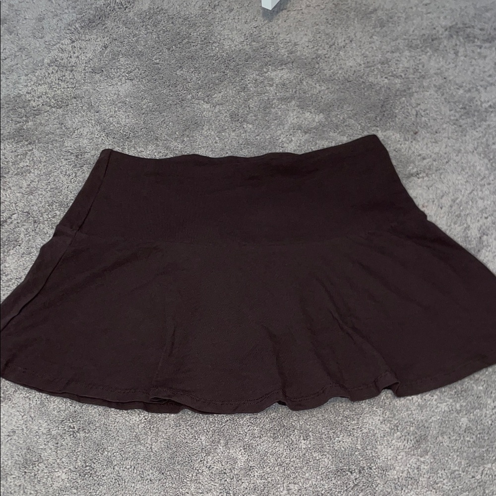 Divided Brown Skater Skirt